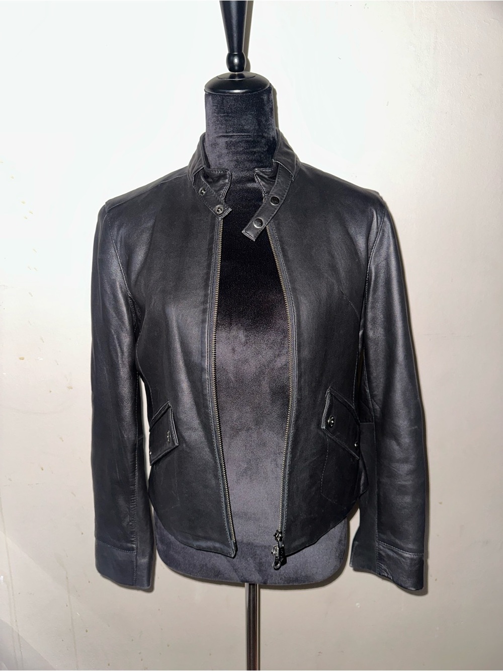 Couture by J. Park Genuine Lamb Leather Classic Black Leather Moto Jacket 🖤